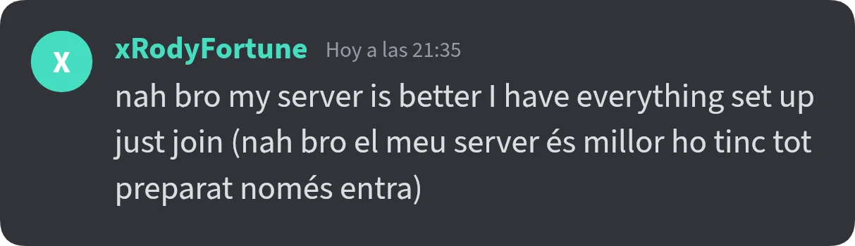 Xat de Discord — scammer 2