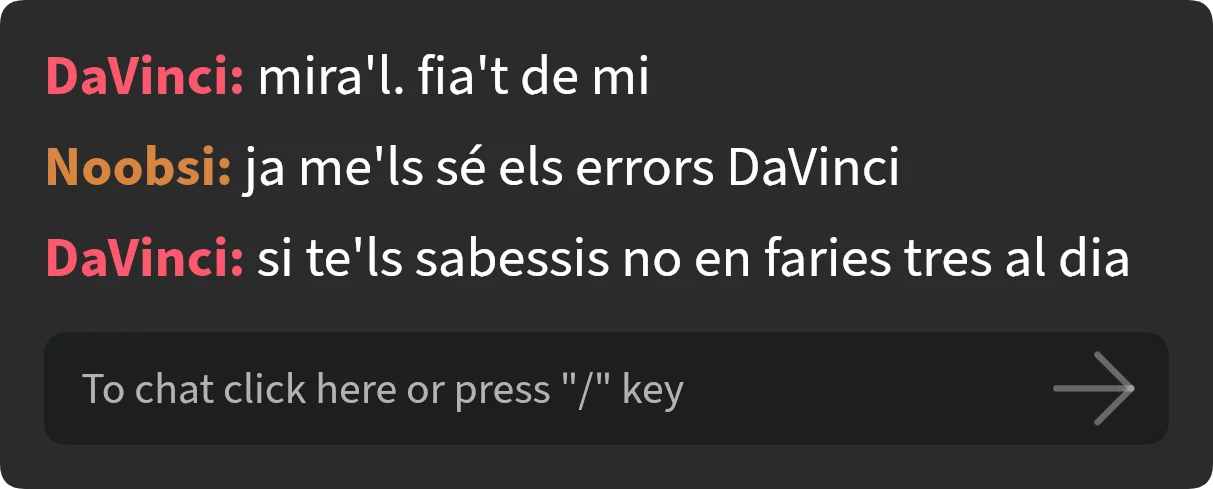 Xat de Roblox — quinze errors