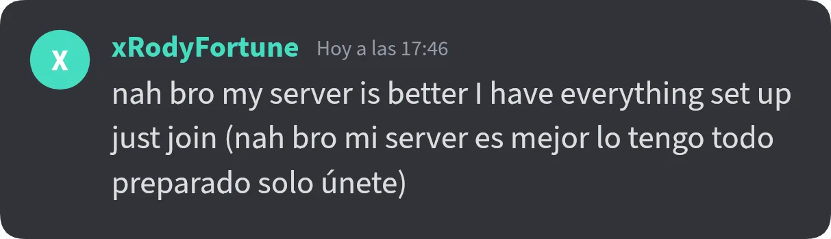Chat de Discord — scammer 2
