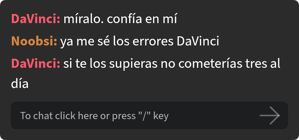 Chat de Roblox — quince errores