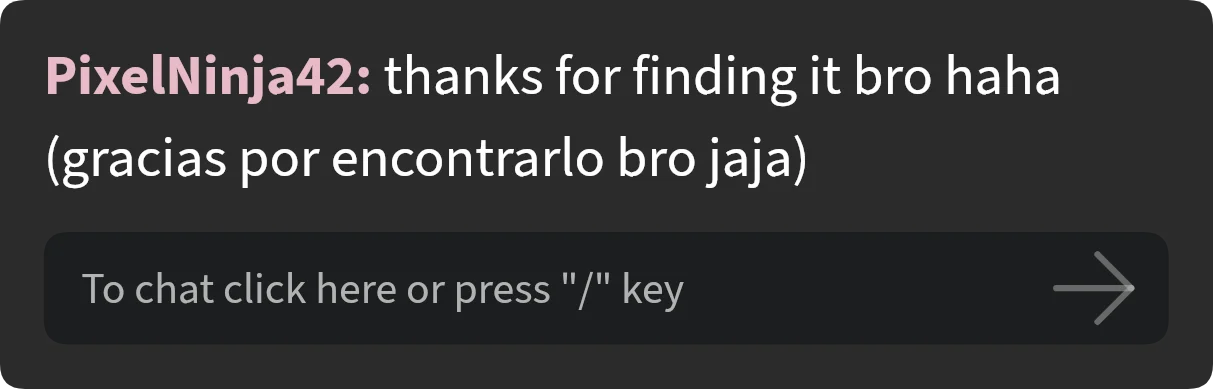 Chat de Roblox — trampa